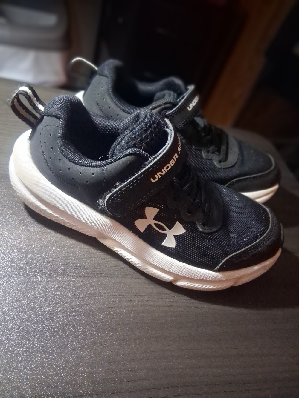Under Armour Kids' Black and White Athletic Sneakers